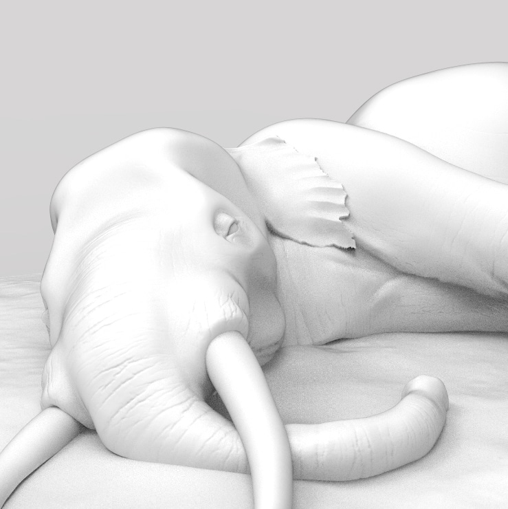 A model of an elephant