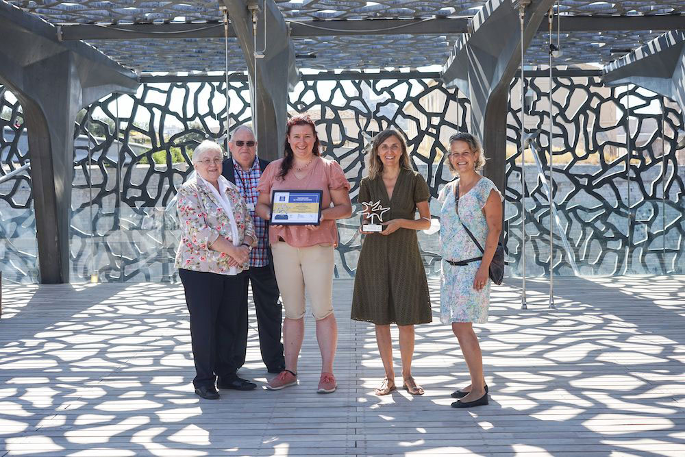 Les équipes du MUCEM lors de la remise du trophée - © MUCEM