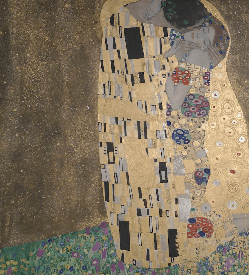 Le Baiser, de Gustave Klimt, est l'oeuvre icônique du Belvédère. Crédits TS.